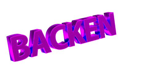 Fototapeta premium Backen - pinke plakative 3D-Schrift, Kuchen, Gebäck, Schrift, Weihnachten, Plätzchen, Rendering, gerendert, Freisteller