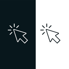 Arrow pointer icon vector logo design template flat style