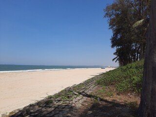 Goa Beach. white sand beach in india.