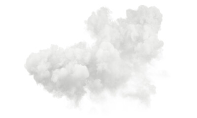 Fluffy air clouds shapes cutout 3d rendering png file