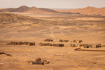 Old mines in Sahara, Merzouga, Morocco - 711364496