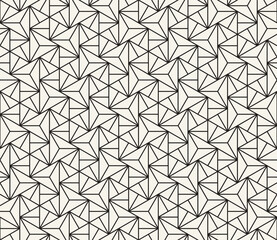 Vector seamless pattern. Repeating geometric elements. Stylish monochrome background design.