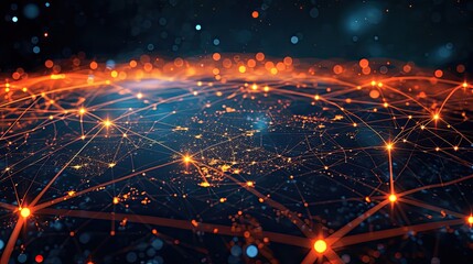 Fototapeta premium Navigating a global network of interconnected possibilities