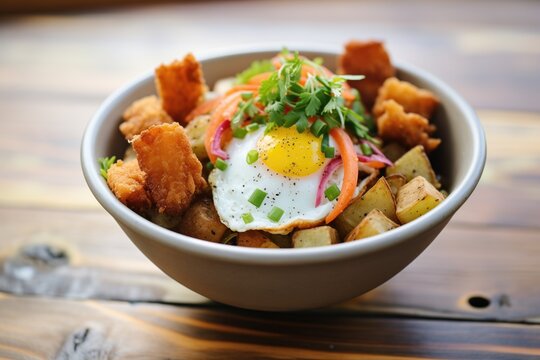 Tater Tot Brunch Bowl With Eggs And Bacon