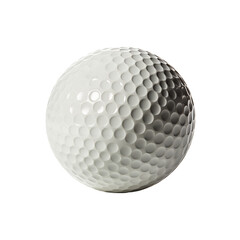 white golf ball isolated on transparent background, PNG file
