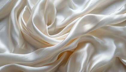 Obraz premium Feature the smooth and luxurious textures of silk fabric, offering a soft and opulent backdrop for refined design concepts, GENERATIVE AI 