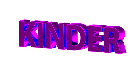 Fototapeta premium Kinder - pinke plakative 3D-Schrift, Jungen, Mädchen, Generation, Kindheit, Erziehung, Kleinkinder, Babys, Spielen, Schule, Bildung, Freisteller, Rendering 