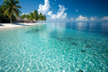 Fototapeta premium Exotic Beach Destinations with Crystal Clear Water