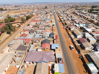view of township street south africa