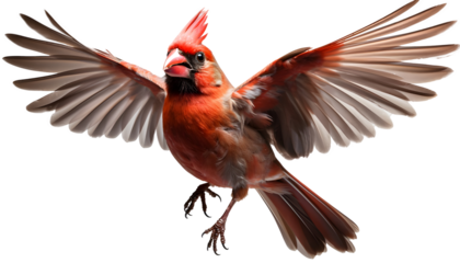 northern cardinal bird isolated in flight png. red winged blackbird png. red bird in flight png. winter bird flying