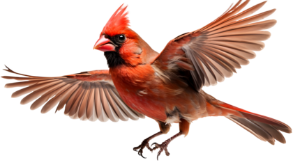 northern cardinal bird isolated in flight png. red winged blackbird png. red bird in flight png. winter bird flying