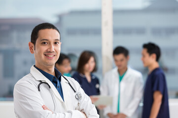 Team of Multi-ethnic medical staff