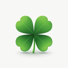 Iconic Four-Leaf Clover, A Symbol of Irish Luck and St. Patrick's Day - Generative AI