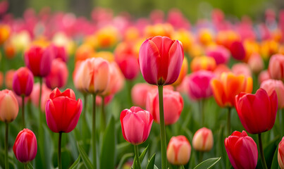 A field of tulips, Generative AI