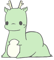 何も考えずに座っている辰