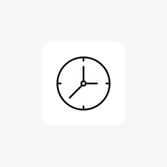 Clock black outline icon outline icon, pixel perfect
