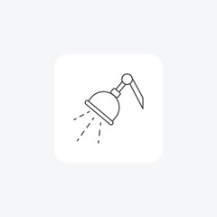 Shower grey thin line icon outline icon, pixel perfect