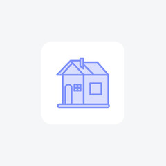 Fototapeta na wymiar House color outline icon outline icon, pixel perfect