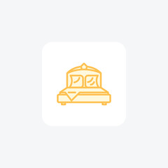 Bedroom color outline icon outline icon, pixel perfect