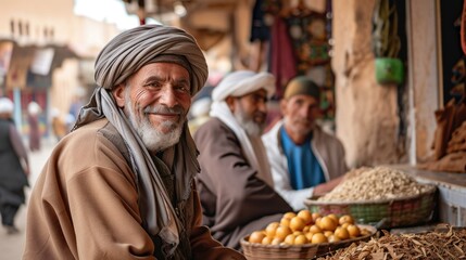Arab man in a street market