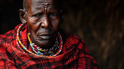 Image of a man from an African tribe - obrazy, fototapety, plakaty