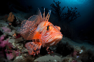 A blackfoot firefish in its underwater environment