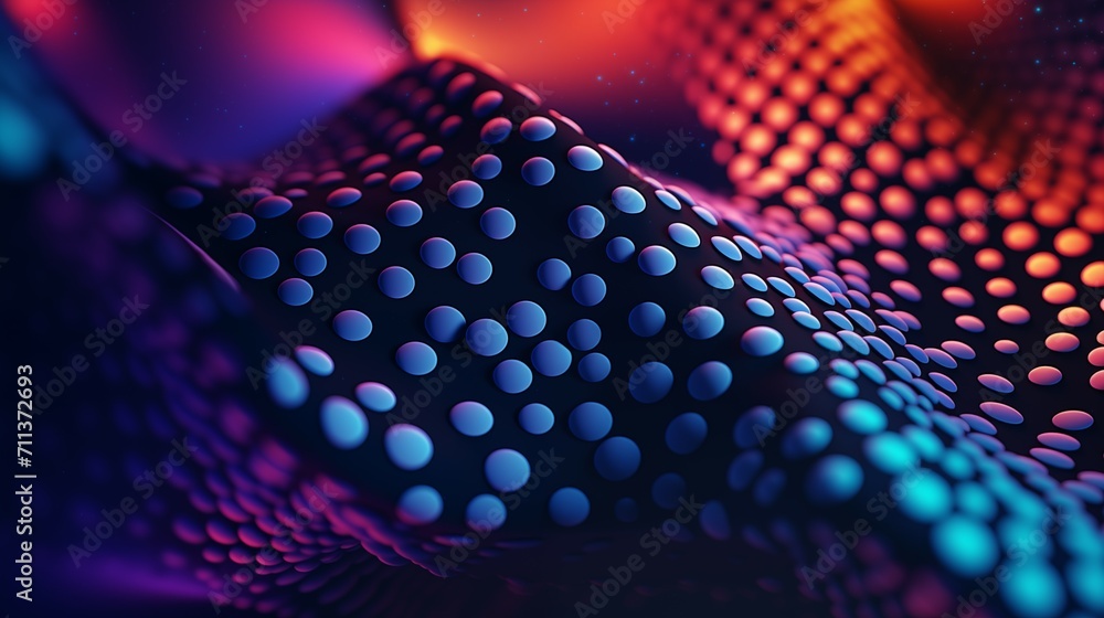 Poster the abstract wallpaper background with a glowing colorful circles wave.