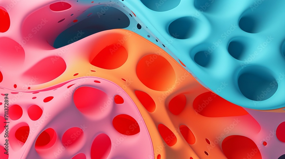 Poster the abstract wallpaper background with a glowing colorful circles wave.