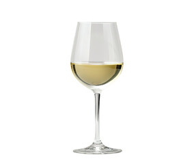 white wine glass isolated