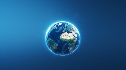 Fototapeta na wymiar Planet Earth on blue background