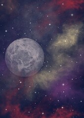 Obraz na płótnie Canvas sky with stars and moon