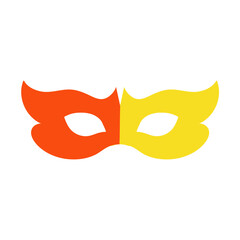 Super hero mask for face character in flat style