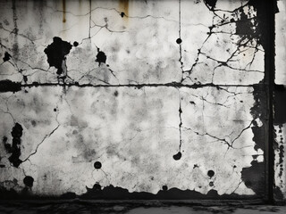 old wall with crack background