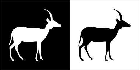  Illustration vector graphics of deer icon.