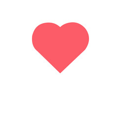 Heart love icon in pink colour