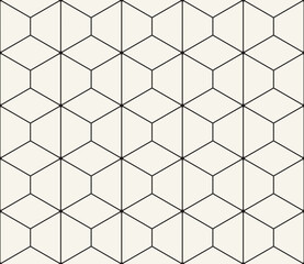 Naklejka premium Vector seamless pattern. Repeating geometric elements. Stylish monochrome background design.