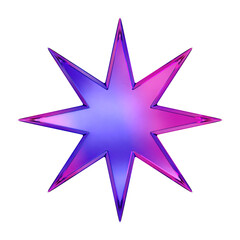 3D Octagram Illustration