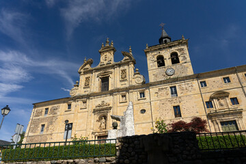 Fototapeta na wymiar San Nicolas church in the old town of Villafranca in the way of Santiago trekking. Spain.