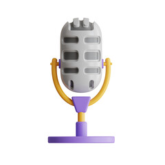 3D Radio Model Audience Engagement and Trends. 3d illustration, 3d element, 3d rendering. 3d visualization isolated on a transparent background