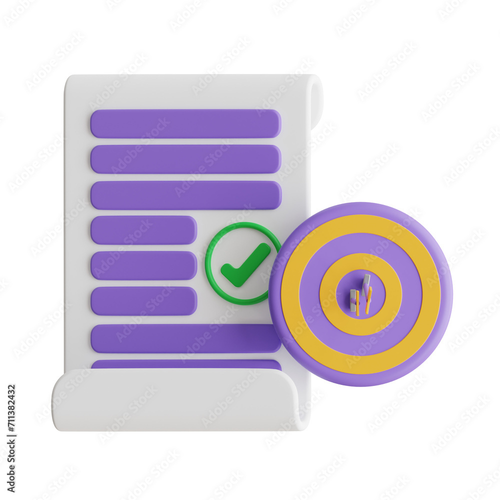 Aufkleber 3d goal model motivation and determination for success. 3d illustration, 3d element, 3d rendering. 3