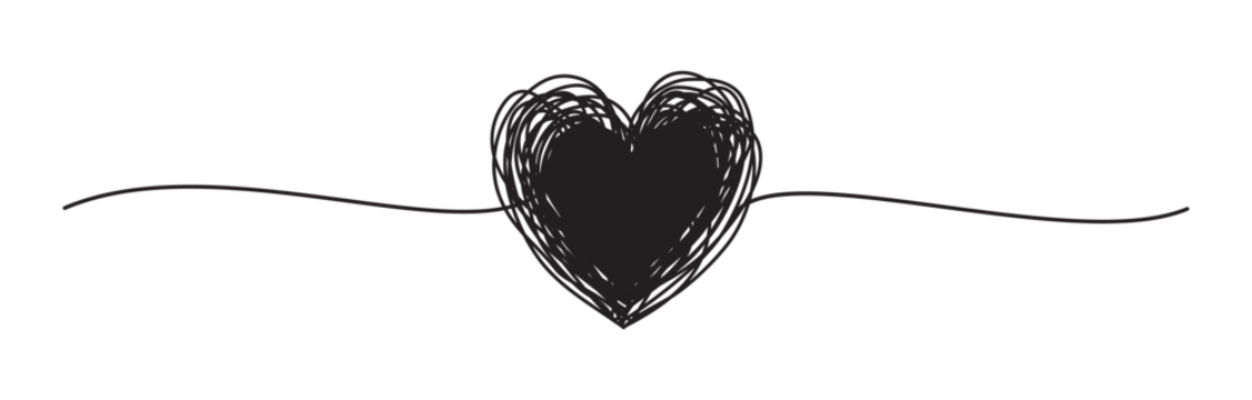 Heart shaped tangled grungy scribble png clipart