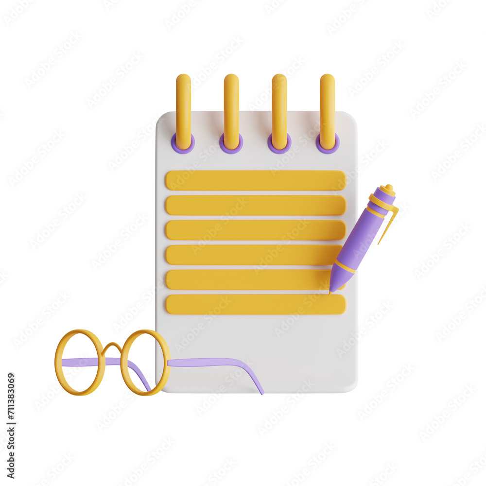 Poster 3d copywriting model crafting persuasive messages for impact. 3d illustration, 3d element, 3d render