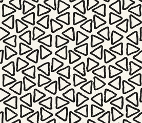 Fototapeta premium Vector seamless pattern. Repeating geometric elements. Stylish monochrome background design.