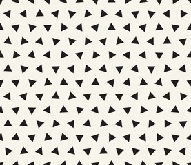 Vector seamless pattern. Repeating geometric elements. Stylish monochrome background design.