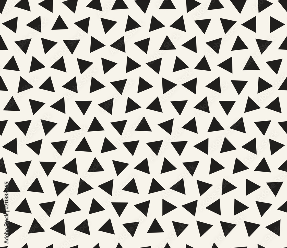 Wall mural vector seamless pattern. repeating geometric elements. stylish monochrome background design.