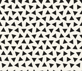 Vector seamless pattern. Repeating geometric elements. Stylish monochrome background design.