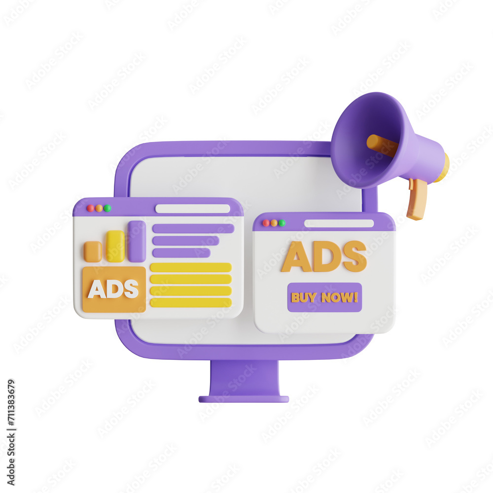 Poster 3d advertisement model innovate with confidence. 3d illustration, 3d element, 3d rendering. 3d visua