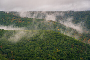 Fog Rolling over the Mountains at Allegheny National Forest