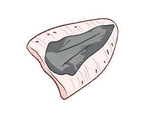 Deboned raw cut milk fish