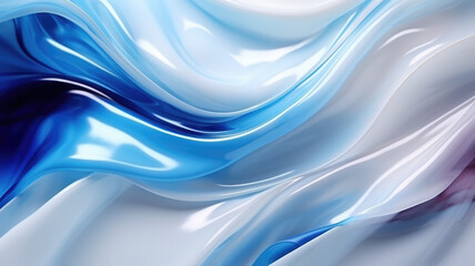Luxury abstract dynamic smooth waves in shades of blue. Trendy blue and white abstract background and wallpaper. Can be used for many themes. Movement composition for yours design, cover, header.